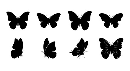 butterfly silhouettes vector