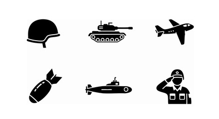 Army Weapons and Vehicles Icons