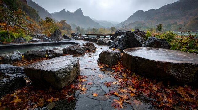 景観の良い温泉のイメージ