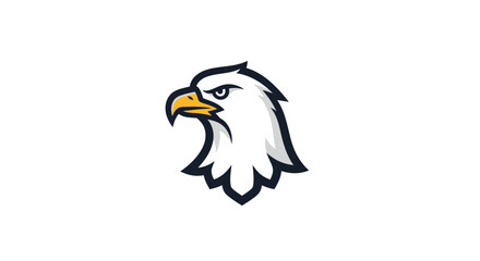 Fototapeta premium American Bald Eagle Cartoon Head.