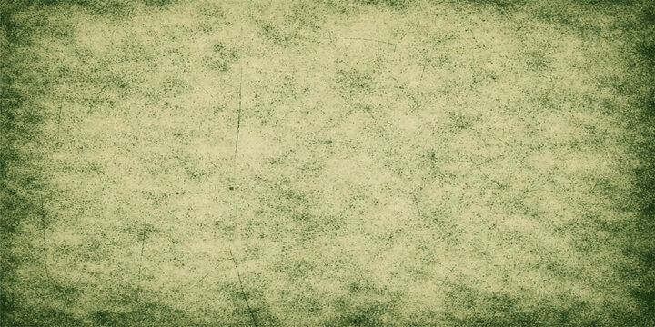 A vintage grunge background featuring green grass over aged brown parchment with a stained antique paper texture for a worn retro design