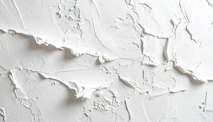 微細な凹凸が美しい白い漆喰壁のホリゾンタルクローズアップテクスチャ