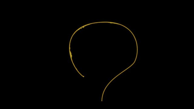 Minimalist Yellow Sound Wave Circle Graphic