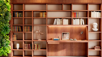 Large luxury modern bright interiors Living room mockup illustration 3D rendering Generated Color Image © 3DarcaStudio