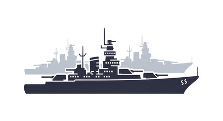 Navy Warship Battleship Military Vessel. © Dua
