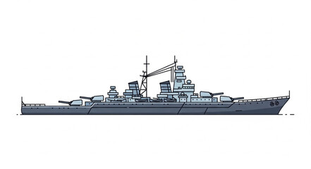 Navy Warship Ship Vessel Cruiser. © Dua