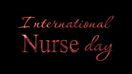 International Nurse day red text effect image  © stock