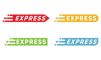 Obraz premium express logo design icon vector template