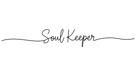 Obraz premium Soul keeper calligraphy design with elegant script lettering. No editable strokes
