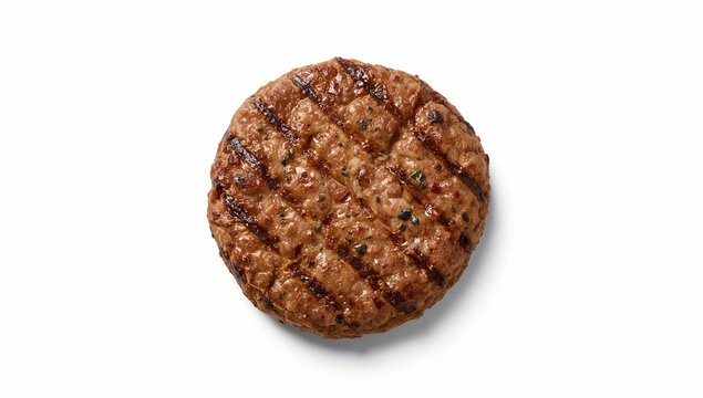 A grilled burger patty ready for a delicious meal 