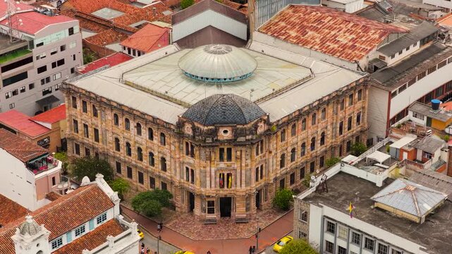 The Corte Provincial de Justicia de Azuay, a prestigious neoclassical building, is located in the center of Cuenca, Ecuador