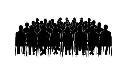 Silhouetted Musicians Playing Instruments Together. © Ain