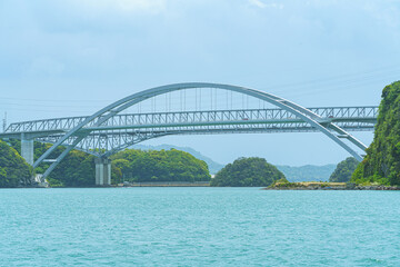 熊本県 天草と九州本土を結ぶ天城橋の景観