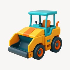 Naklejka premium Colorful toy construction vehicle