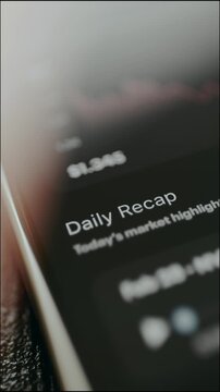Daily Recap, Today's market highlights displayed within a trading application