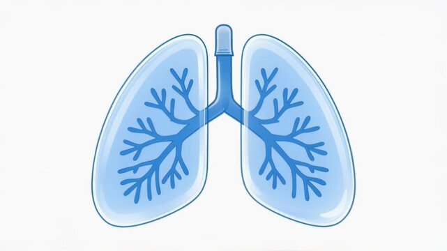 Illustrated Lungs Anatomy Diagram for Education and Health Awareness.