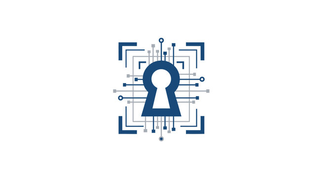 Digital keyhole with circuit board.