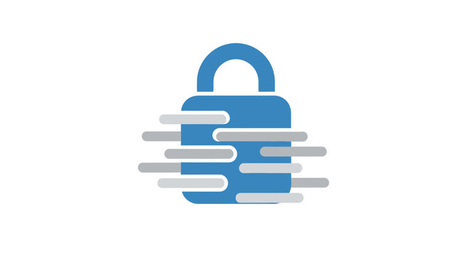 Digital Security Lock Icon Design.