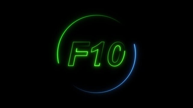 Bright green neon letter symbol with blue and green arc animation. Bright green neon letter futuristic technology concept. Bright green neon letter glowing digital logo style visual.