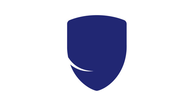 Blue shield logo symbol icon.