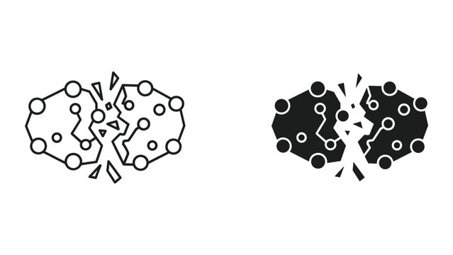 Network Breakdown Crisis Digital Connection Fracture System Collapse