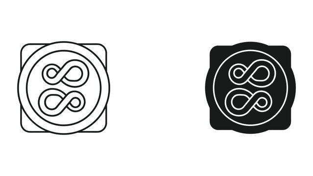 Infinity Symbol Icon Double Loop Endless Concept Commerce