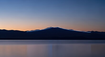 Obraz premium Serene Mountain Lake at Dusk