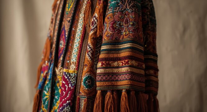 Traditional T boli women's clothing showcasing a blend of embroidery and sequin work