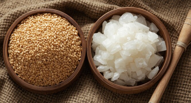 Cultural sago seed creation paired with natural curd