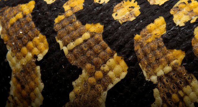 close-up shot capturing intricate snake scale patterns