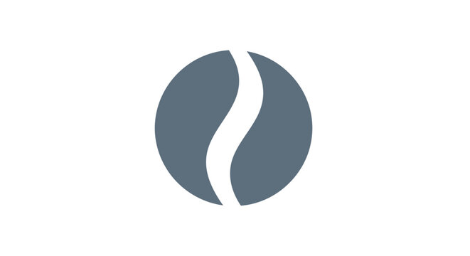 Coffee Bean Icon Simple Design Element.