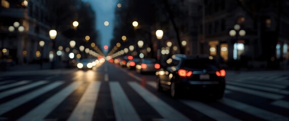 background blur creating depth on street view