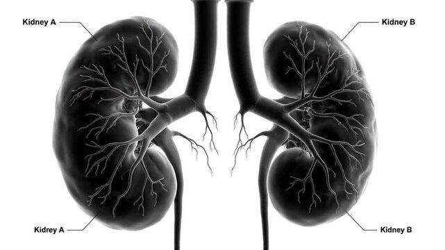 Human Kidneys Anatomy.