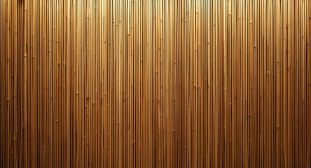 Bamboo sticks wall surface showing layered texture and warm studio illumination