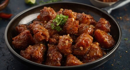Asian inspired crispy pork recipe with a bold tangy seasoning