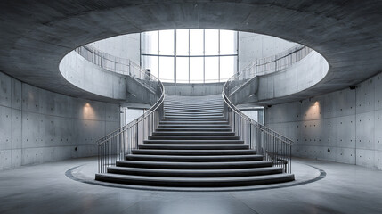 Obraz premium Spiral staircase in modern building