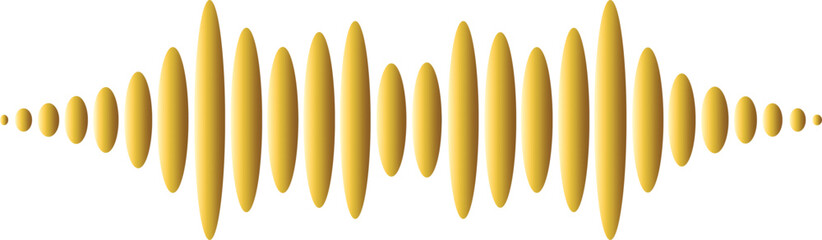 Yellow sound wave graphic for audio concepts © Ismatara