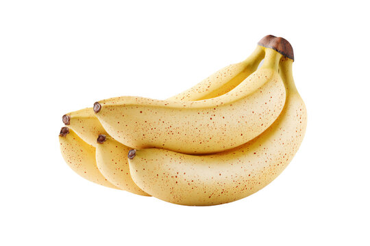 Fresh bananas cutout for nutrition content, meal planning, and ads.