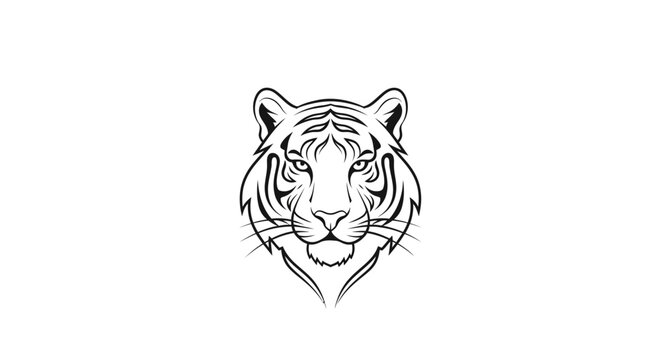 Detailed illustration of a tiger face.