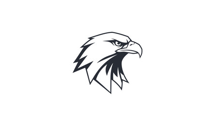 Obraz premium Eagle Head Illustration Simple Line Art.