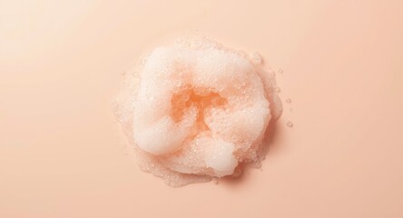 Fototapeta premium Close up of soap lather with bubbles and foamy texture on light background