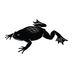 Fototapeta premium Black and white vector illustration of a dragon in tattoo style silhouette
