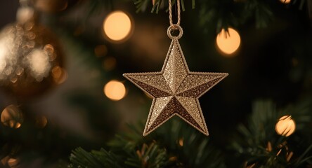 Christmas star charm featured in seasonal home decor