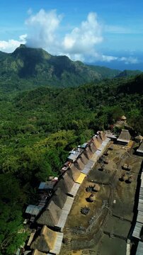 Bena Village Under the Shadow of Mount Inerie, Flores