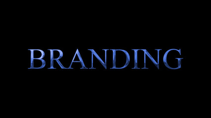 branding blue text shine light illustration