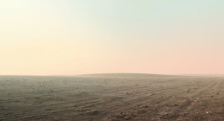Fototapeta premium Smooth surfaced isolated grassy soil backdrop in pastel coloring with copy space