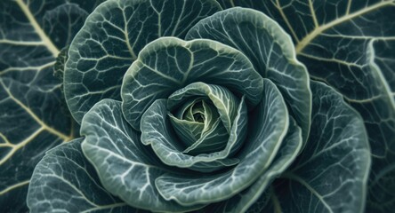 Obraz premium Brassica rapa plant close up showing leaf patterns