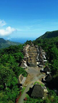 Bena Village Under the Shadow of Mount Inerie, Flores
