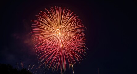 Fototapeta premium Colorful night sky illuminated by a grand fireworks display