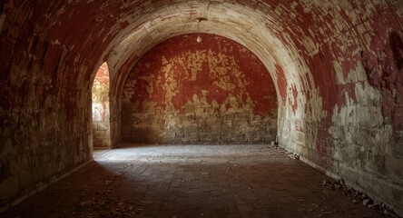 Fototapeta premium Distinct aging chamber interior with copy space provided